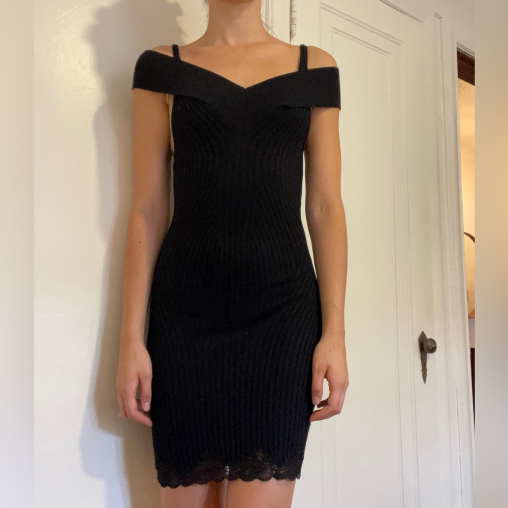Alexander Wang Off-Shoulder Knit Dress